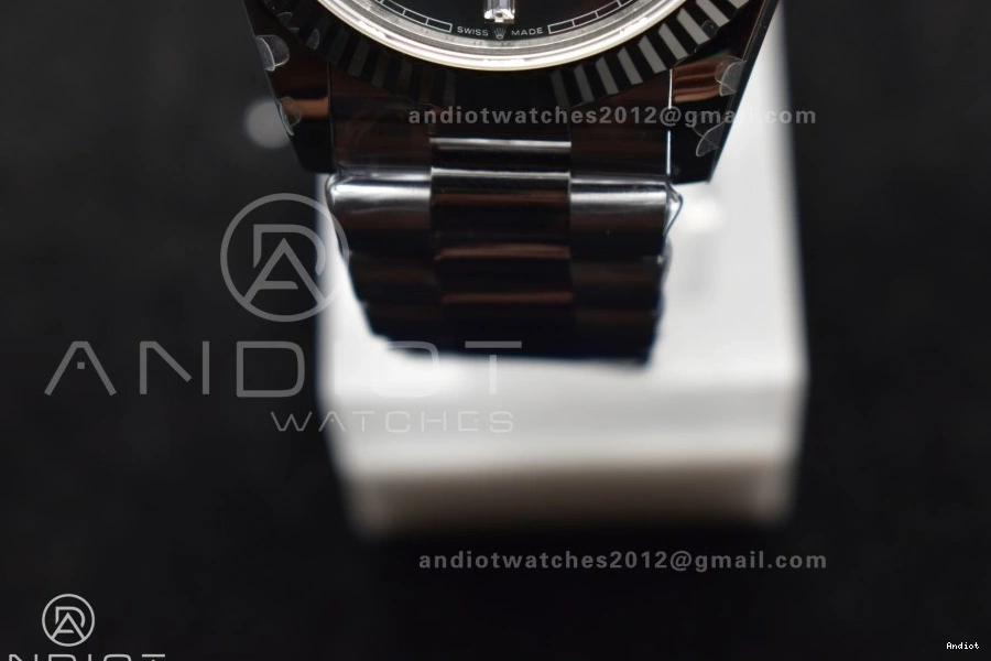 A2836 40 Weight) GMF Steel (Gain on Crystal President V3 Black Dial 904L Bracelet SS DayDate 0220